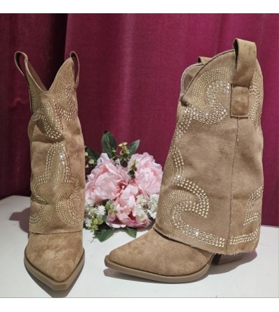 Bota Polaina Beige