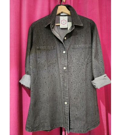 Camisa Denim Strass