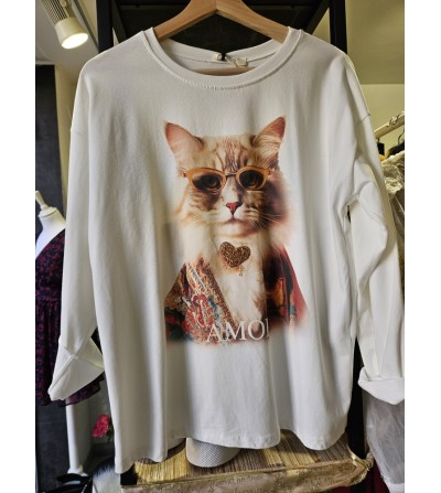 Camiseta Gato/Corazón